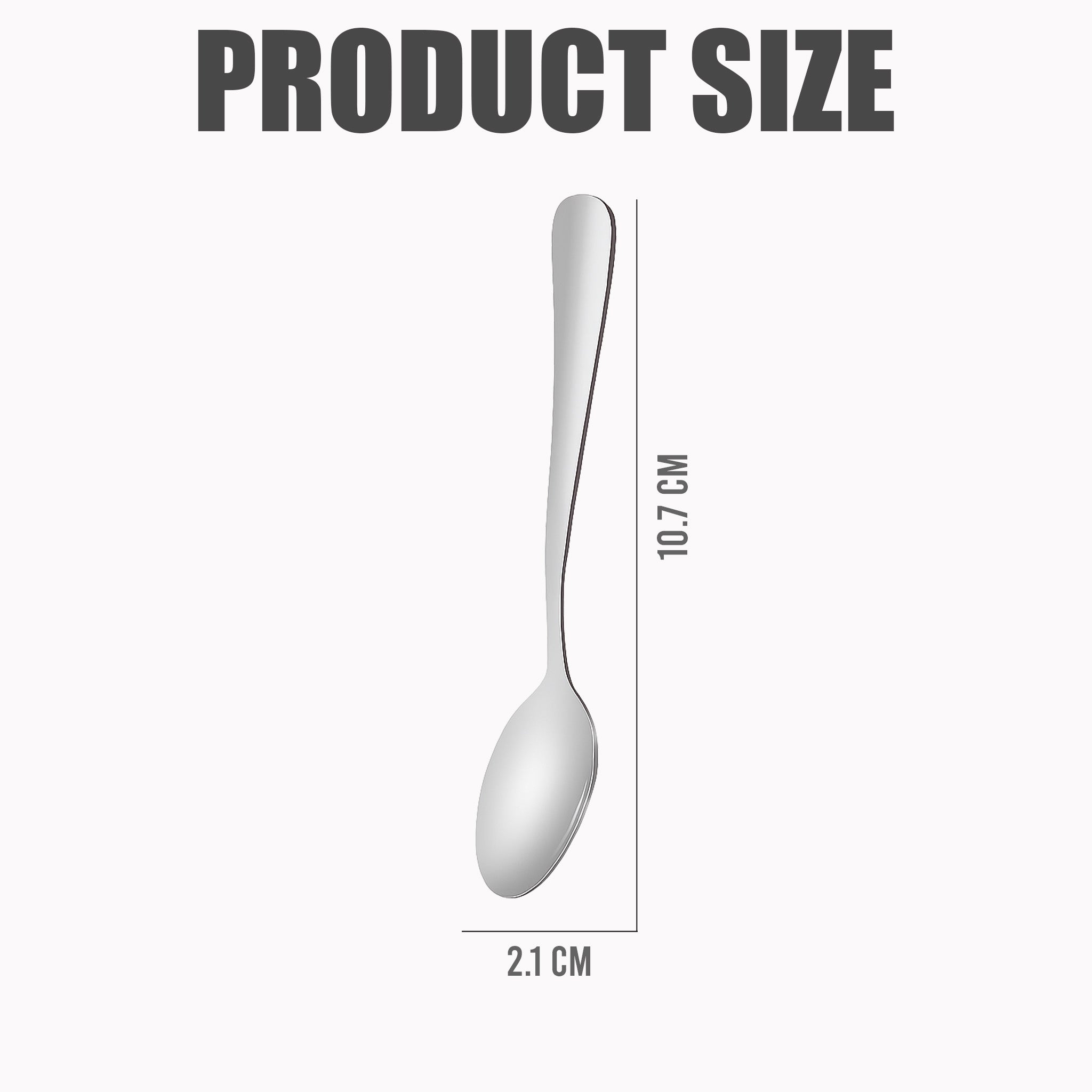 12Pcs Stainless Steel Silver Teaspoons