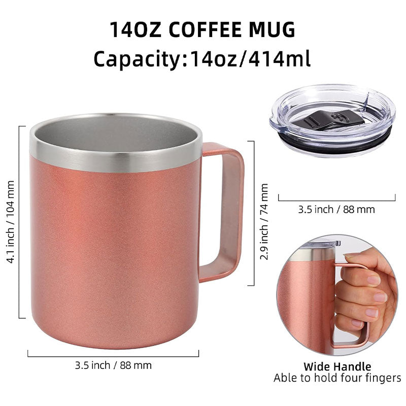 12oz/14oz Handle Thermos Cup