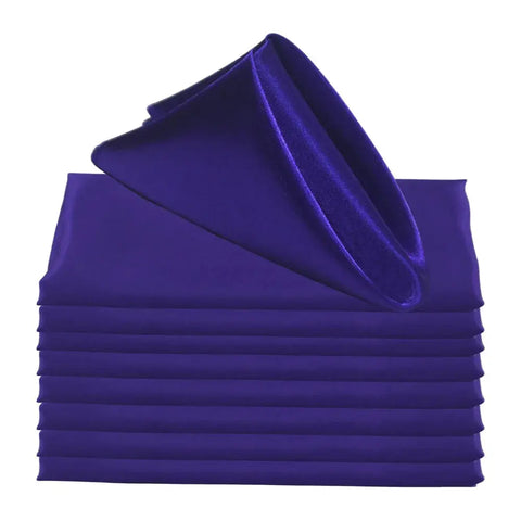 12pcs 45x45cm Satin Table Napkins Soft Cloth Handkerchief For Wedding Party Decors Birthday Christmas Home Tea Towel Napkin