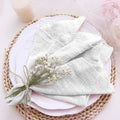 12pcs Cotton Napkins White Gauze Fabric Napkin Pink for Wedding Party Birthday Dinner Tea Towel Table Napkin Village 30x30cm - Wiktra