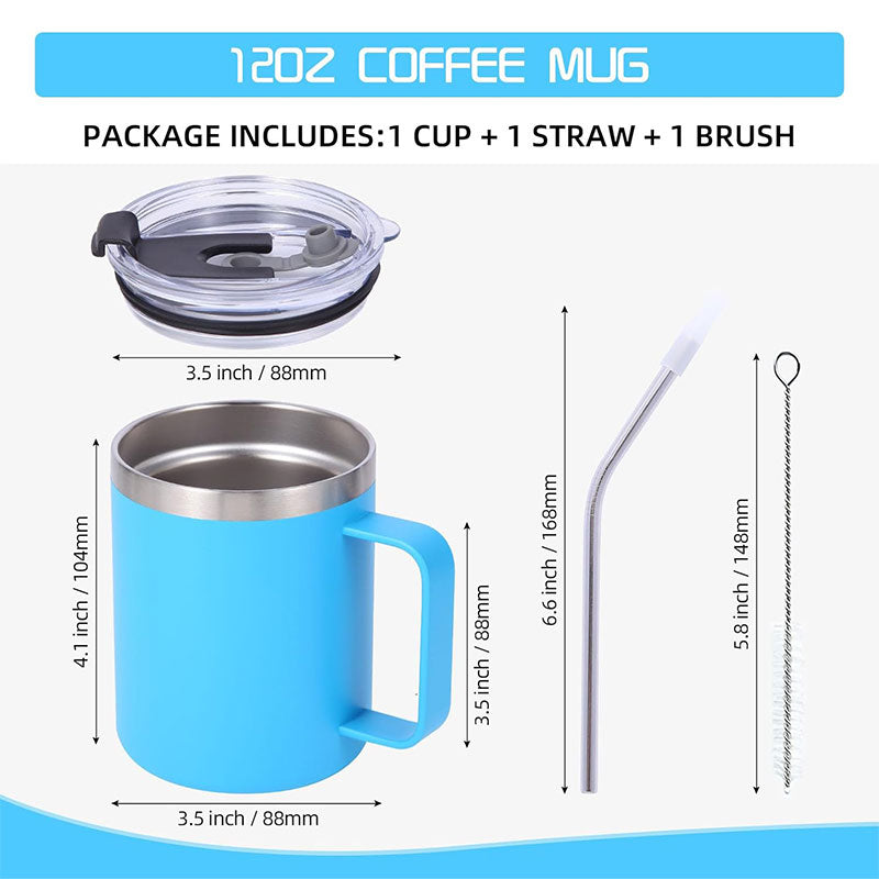 14oz Stainless Steel Vacuum Handle Mug