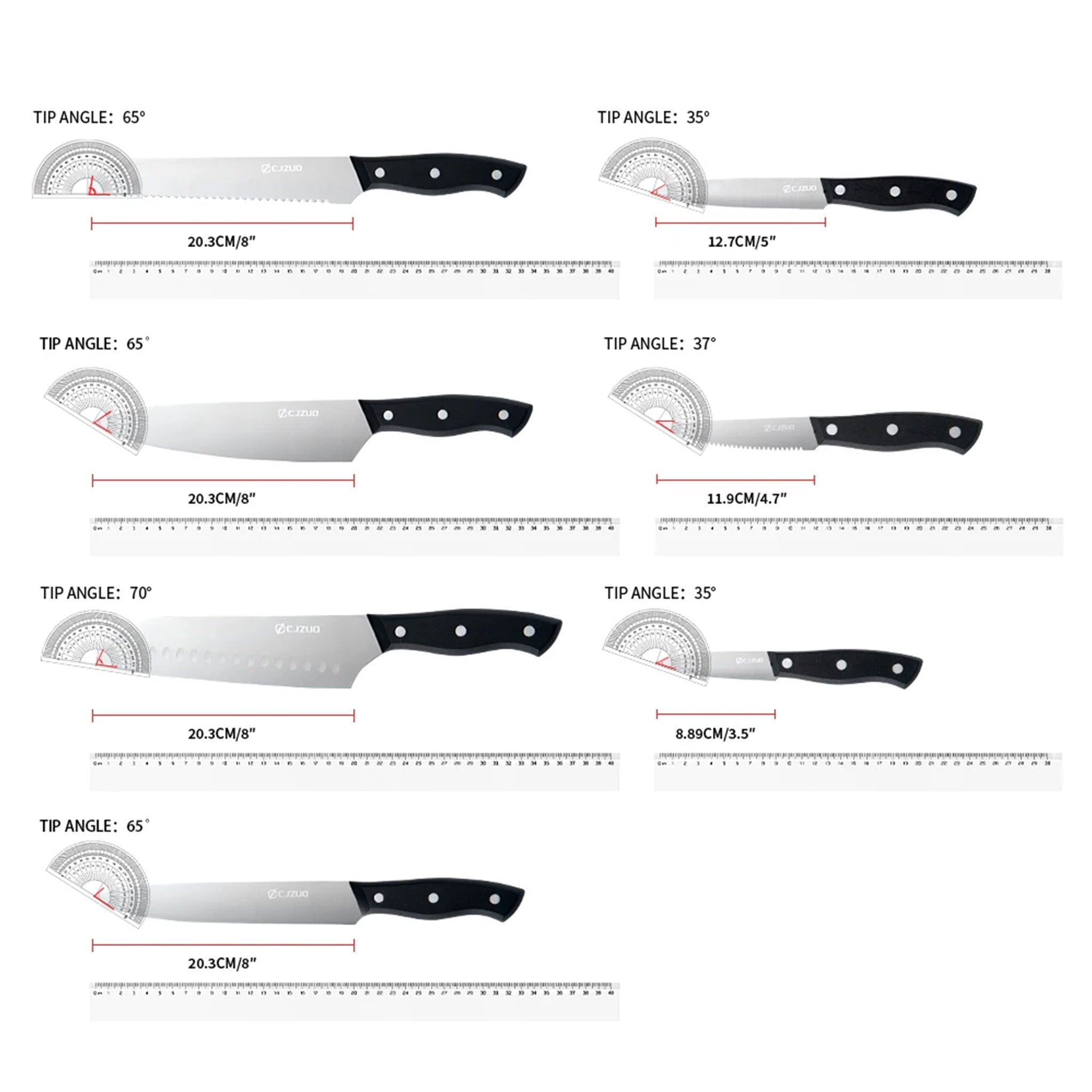 "15-Piece Stainless Steel Kitchen Knife Set – Chef & Steak Knives"