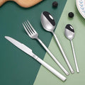 4pcs/16pcs Stainless steel cutlery set steak cutlery spoon for dessert dinner party applicable to restaurants wiktra