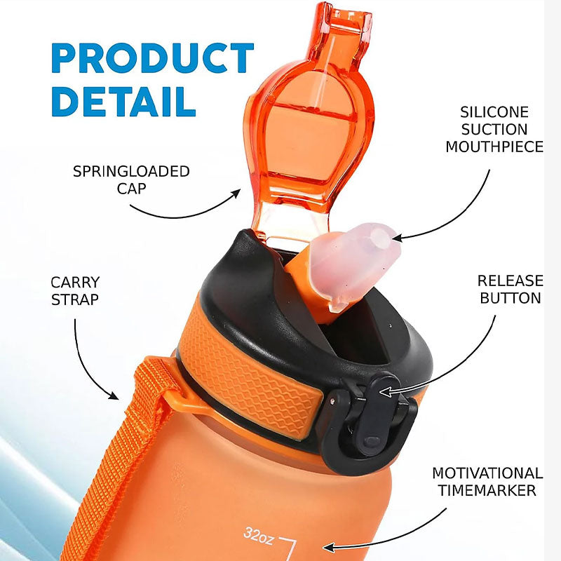 1L Motivational Sports Water Bottle