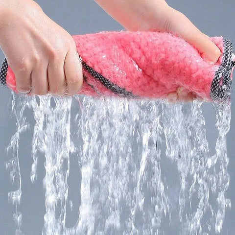 1PC Micro Fiber Cleaning Cloth Rags Water Absorption Non-Stick Oil Washing Kitchen Towel Household Tools Cleaning Wiping Tools - Wiktra