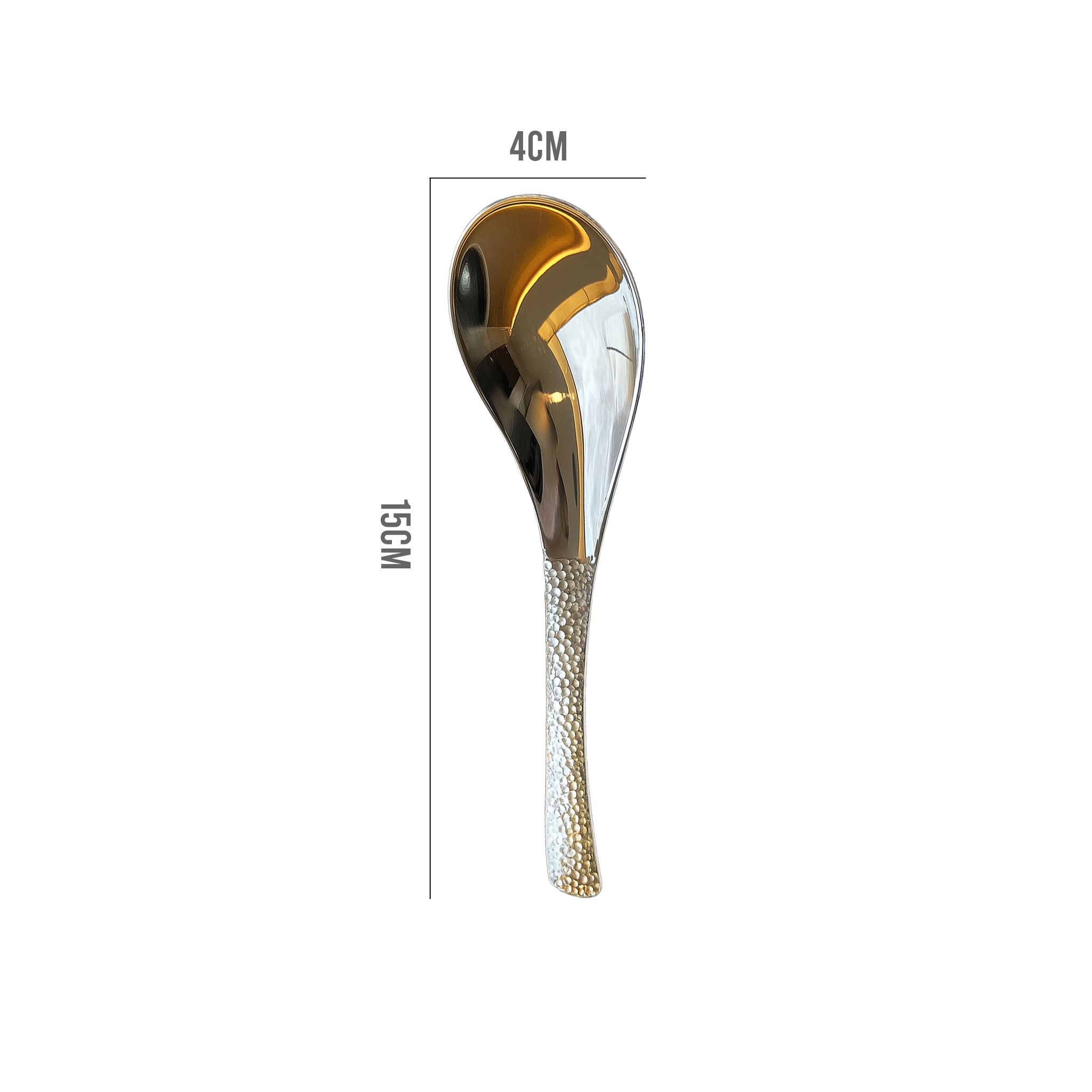 1PC Q-Brand Stainless Steel Hammer Series Soup Spoon