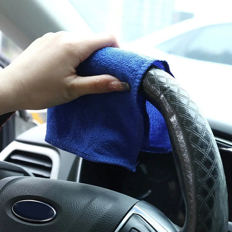 30/1PCS Car Wash Cleaning Towel Blue Drying Cloth Detailing Cleaning Polishing Duster Kitchen Household Accessories wiktra