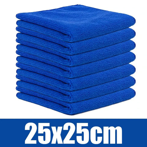 30/1PCS Car Wash Cleaning Towel Blue Drying Cloth Detailing Cleaning Polishing Duster Kitchen Household Accessories