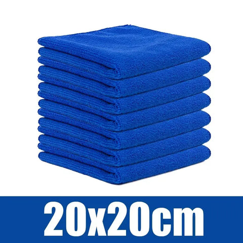 30/1PCS Car Wash Cleaning Towel Blue Drying Cloth Detailing Cleaning Polishing Duster Kitchen Household Accessories