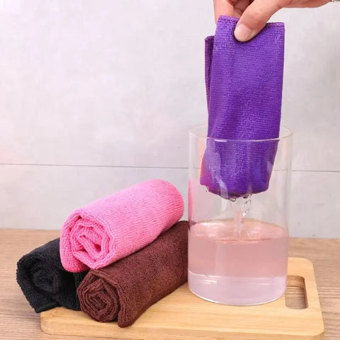 10/1PCS Microfiber Towels Thickened Double-sided Cloth Car Wash Drying Cloth Kitchen Dish Pot Washdishing Rag Home Cleaning Tool wiktra