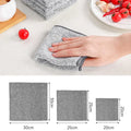 4Pcs/1Pack Kitchen Dish Towels Cloths For Washing Dishes Absorbent Cleaning Cloth Fast Drying Tea Towels with Bamboo Charcoal wiktra