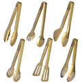 1Pc Golden Stainless Steel Food Tong BBQ Clip Steak Cake Dessert Clips For Hotel Restaurant Home Cooking Utensils Kitchenware wiktra