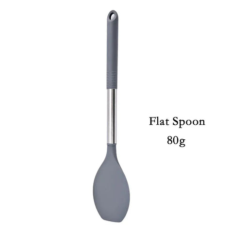 1Pcs Silicone Kitchenware Cooking Utensils Kitchen Accessories Spatula Turner Heat-resistant Soup Spoon Pasta Colander Shovel