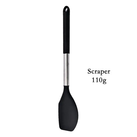 1Pcs Silicone Kitchenware Cooking Utensils Kitchen Accessories Spatula Turner Heat-resistant Soup Spoon Pasta Colander Shovel