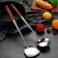 1~8PCS Kitchen Utensils Wok Spatula Iron and Ladle Tool Set Spatula for Stainless Steel Cooking Equpment Kitchen Accessories wiktra