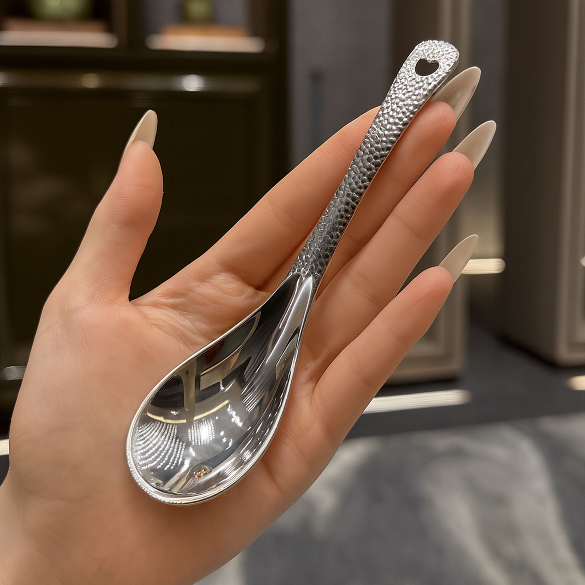1pc Stainless Steel Large Capacity Soup Spoon