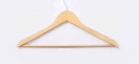 1pcs Extra-Wide Seamless Solid Wood and Metal Hook Wooden Hangers with Notches Non-slip for Clothes Shelf Rack