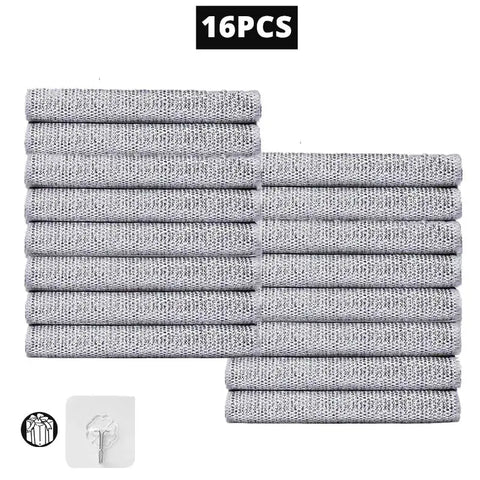 20/1pcs Magic Cleaning Cloth Thickened Double -sided Metal Steel Wire Rags Kitchen Dish Pot Washdishing Cloths Towel Clean Tools