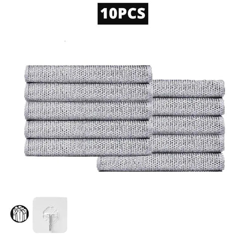 20/1pcs Magic Cleaning Cloth Thickened Double -sided Metal Steel Wire Rags Kitchen Dish Pot Washdishing Cloths Towel Clean Tools