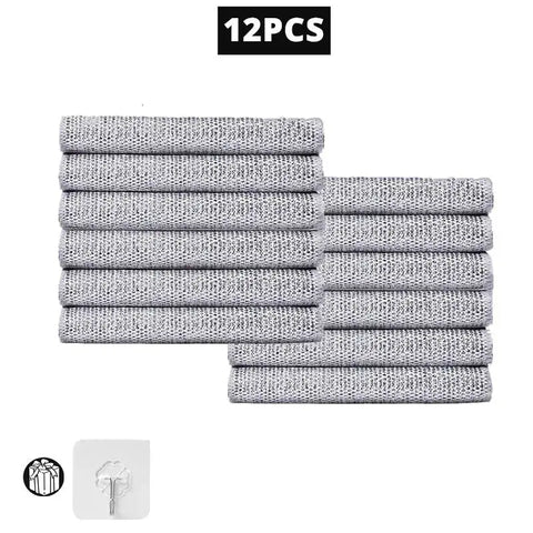 20/1pcs Magic Cleaning Cloth Thickened Double -sided Metal Steel Wire Rags Kitchen Dish Pot Washdishing Cloths Towel Clean Tools