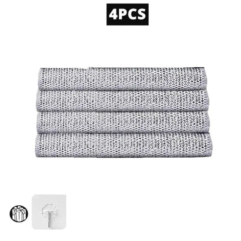 20/1pcs Magic Cleaning Cloth Thickened Double -sided Metal Steel Wire Rags Kitchen Dish Pot Washdishing Cloths Towel Clean Tools