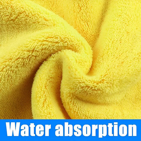 5/1pcs Microfiber Cleaning Cloth Thicken Car Washing Drying Towels Household Kitchen Wiping Rags Windows Glass Cleaning Cloth - Wiktra