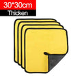 5/1pcs Microfiber Cleaning Cloth Thicken Car Washing Drying Towels Household Kitchen Wiping Rags Windows Glass Cleaning Cloth - Wiktra