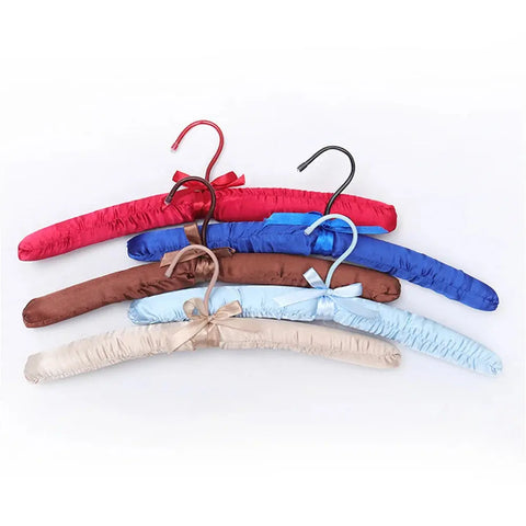 1pcs Silk Hanger Coat Satin Padded Clothes Silk Wrapped Display Hanger Sponge Hangers Clothes Hanger  Non-Slip Dress Hanger wiktra