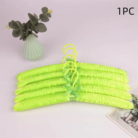 1pcs Silk Hanger Coat Satin Padded Clothes Silk Wrapped Display Hanger Sponge Hangers Clothes Hanger  Non-Slip Dress Hanger