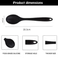 2 Pcs Silicone Spoons for Cooking Heat Resistant Soup Spoon Food Grade Silicone Long-handled Kitchen Silicone Spoon Accessories wiktra