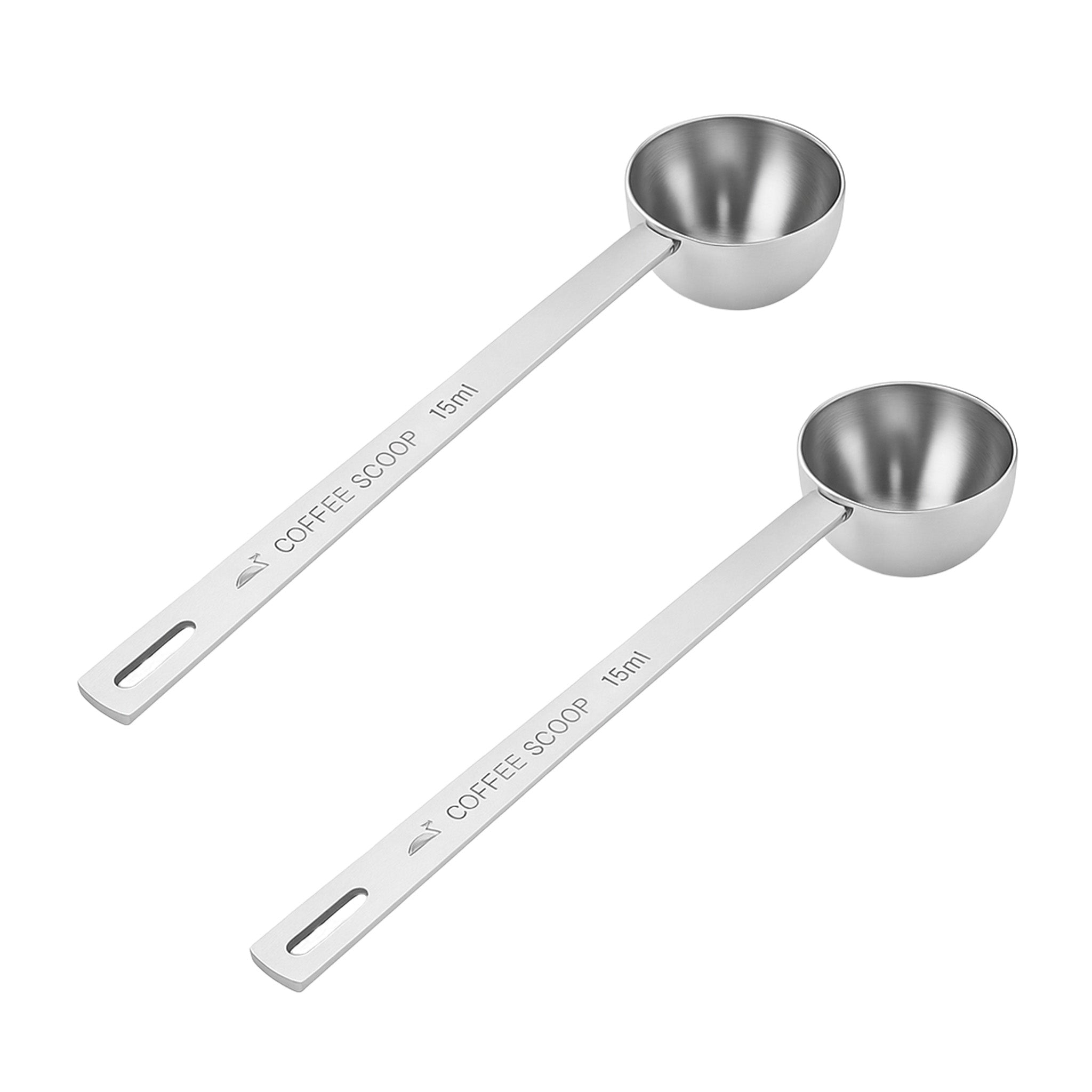 2Pcs Stainless Steel Coffee Measuring Spoons