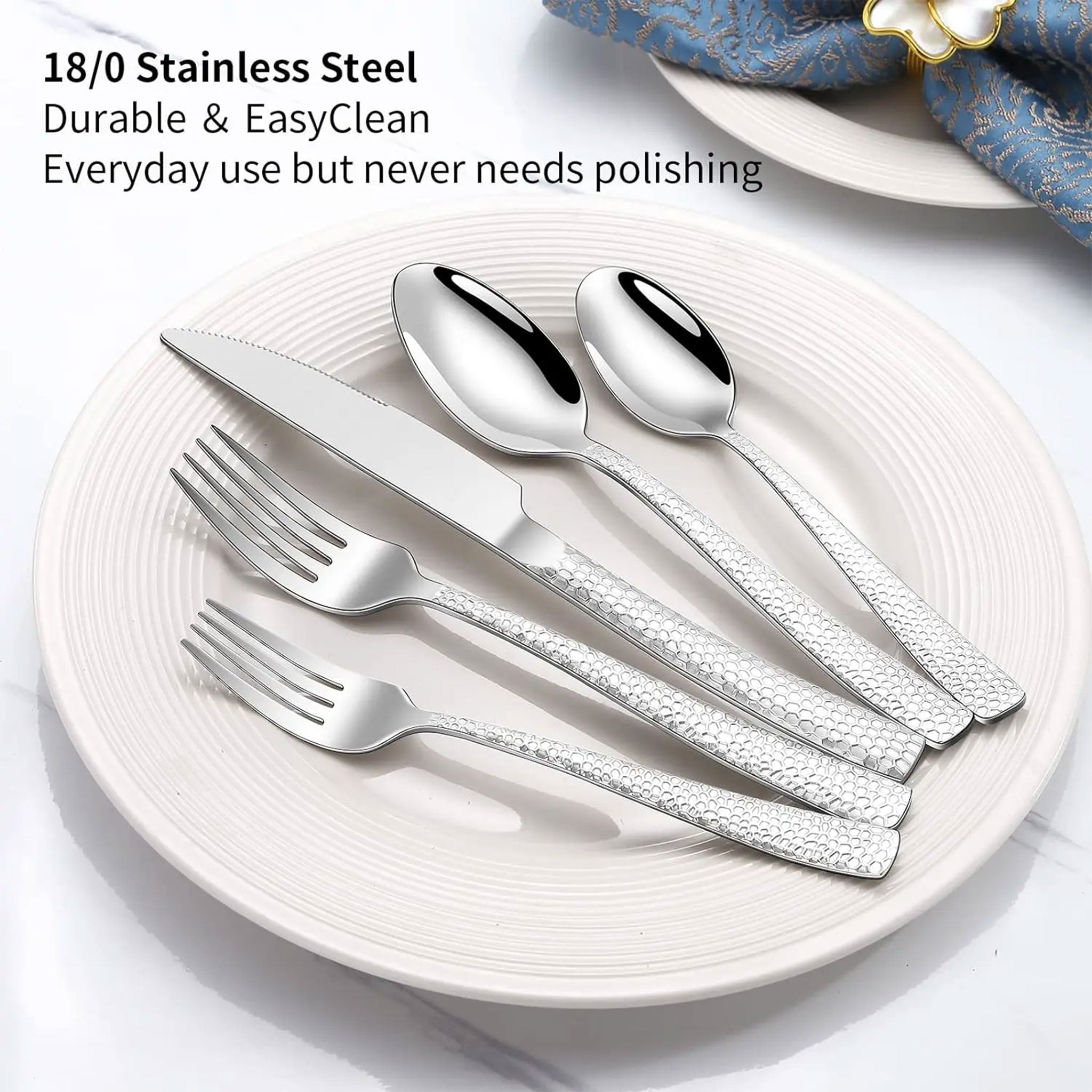 20-Piece Stainless Steel Silverware Set for 4 – Forks, Knives & Spoons