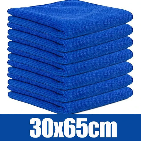 1/20PCS Microfiber Cleaning Towels Car Glass Wash Drying Cloths Reusable Soft Blue Scouring Pads Home Kitchen Oil Removal Rags