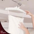 5/10/15/20PCS Pure White Satin Padded Hanger Anti Slip Cushioned Hangers for Sweaters Wedding Display Silk Clothes Hangers wiktra