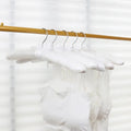 5/10/15/20PCS Pure White Satin Padded Hanger Anti Slip Cushioned Hangers for Sweaters Wedding Display Silk Clothes Hangers wiktra