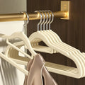 10/20Pcs Velvet Hanger Non-Slip Dressing Storage Suit Shirt Camisole Closet Organizer Save Space Prevents Shoulder Bulging wiktra