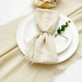 20pcs 32x32cm Handmade Gauze Cotton Napkins Reusable Tea Towel Wedding Party Christmas Table Decor Retro Burrs napkin Wholesale - Wiktra