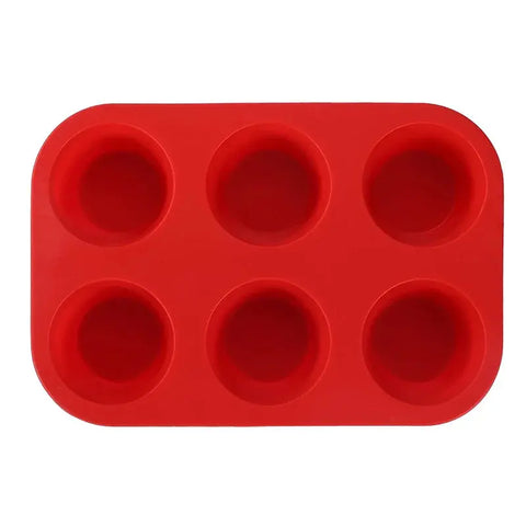 Silicone Round Mold 6/12/24 Holes Mini Muffin Cupcake Cookies Fondant Baking Pan Non-Stick Pudding Steamed Cake Mold Baking Tool