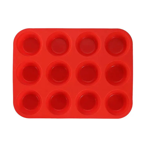 Silicone Round Mold 6/12/24 Holes Mini Muffin Cupcake Cookies Fondant Baking Pan Non-Stick Pudding Steamed Cake Mold Baking Tool