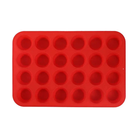 Silicone Round Mold 6/12/24 Holes Mini Muffin Cupcake Cookies Fondant Baking Pan Non-Stick Pudding Steamed Cake Mold Baking Tool