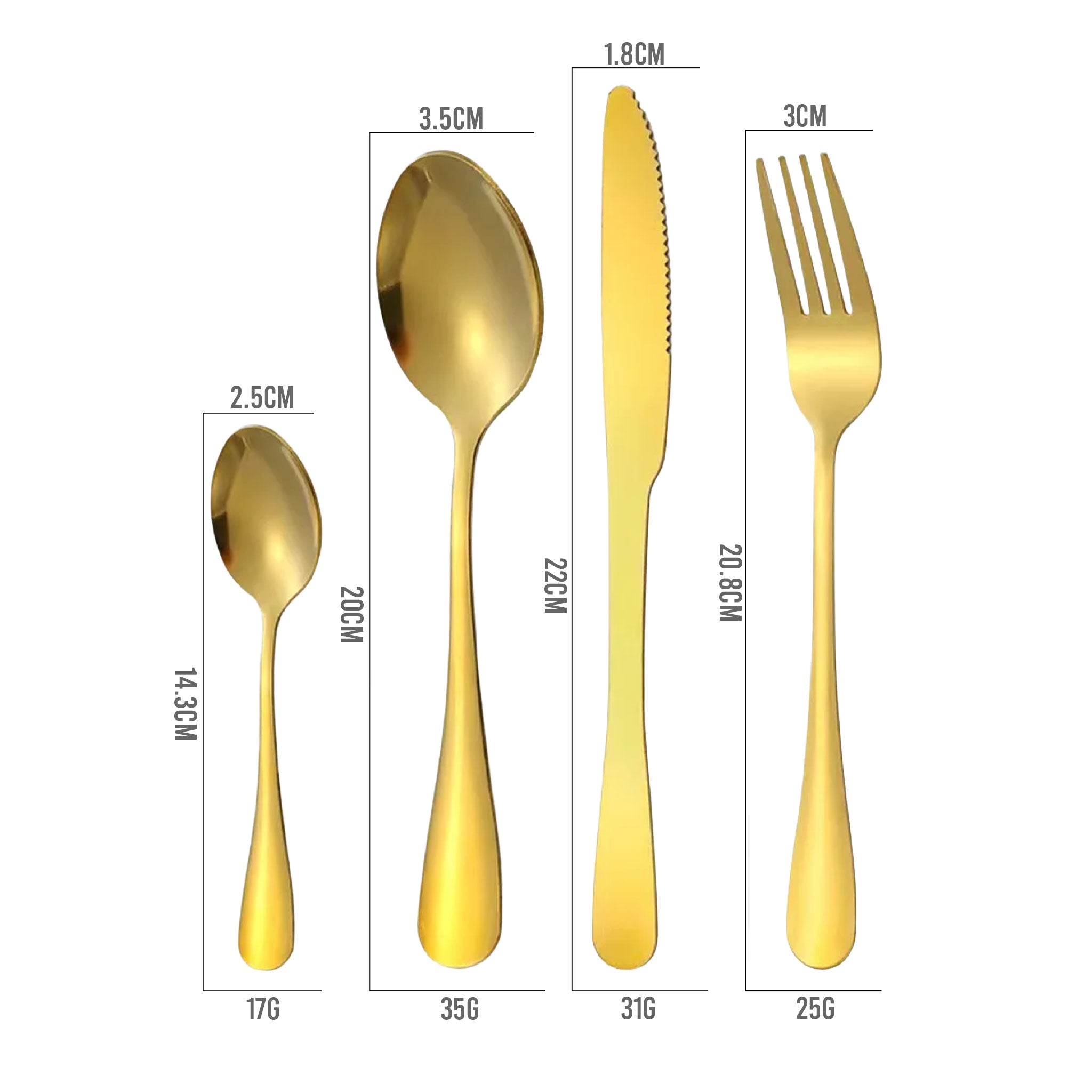 24-Piece Stainless Steel Tableware Set with Gift Box – Knife, Fork & Spoon