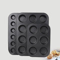 24-hole Round Cake Baking Pan Household Carbon Steel Non-stick Baking Pan Baking Tool Muffin Cake Mold Cake Decoration Mold wiktra