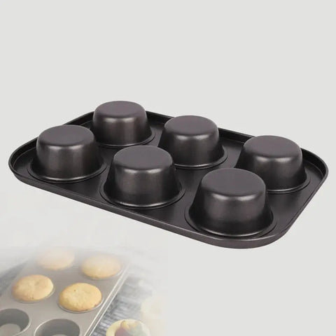 24-hole Round Cake Baking Pan Household Carbon Steel Non-stick Baking Pan Baking Tool Muffin Cake Mold Cake Decoration Mold wiktra