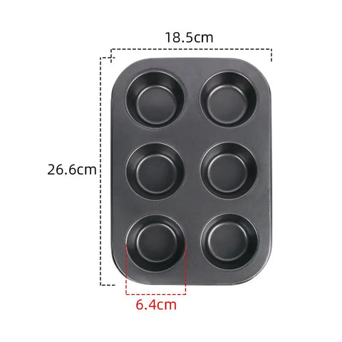 24-hole Round Cake Baking Pan Household Carbon Steel Non-stick Baking Pan Baking Tool Muffin Cake Mold Cake Decoration Mold