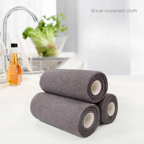 1 Roll/25pcs Disposable Non-woven Kitchen Clean Dish Rag Household Washable Wet and Dry Dual-use Hand Tear Clean Towel Lazy Rags wiktra