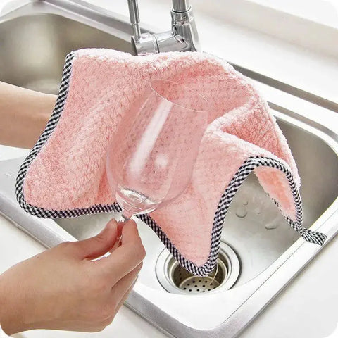 25x25cm Hand Towels Quick Drying Water Absorbent Washcloth Household Super Soft Multi-function Cleaning Towel Kitchen Toalla New wiktra