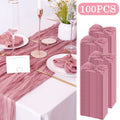 30-200Pcs Terracotta Cheesecloth Napkins Cotton Gauze Towel Wedding Napkin 20*20Inch Napkin Serving Napkin for Party Table Decor - Wiktra