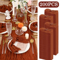 30-200Pcs Terracotta Cheesecloth Napkins Cotton Gauze Towel Wedding Napkin 20*20Inch Napkin Serving Napkin for Party Table Decor - Wiktra