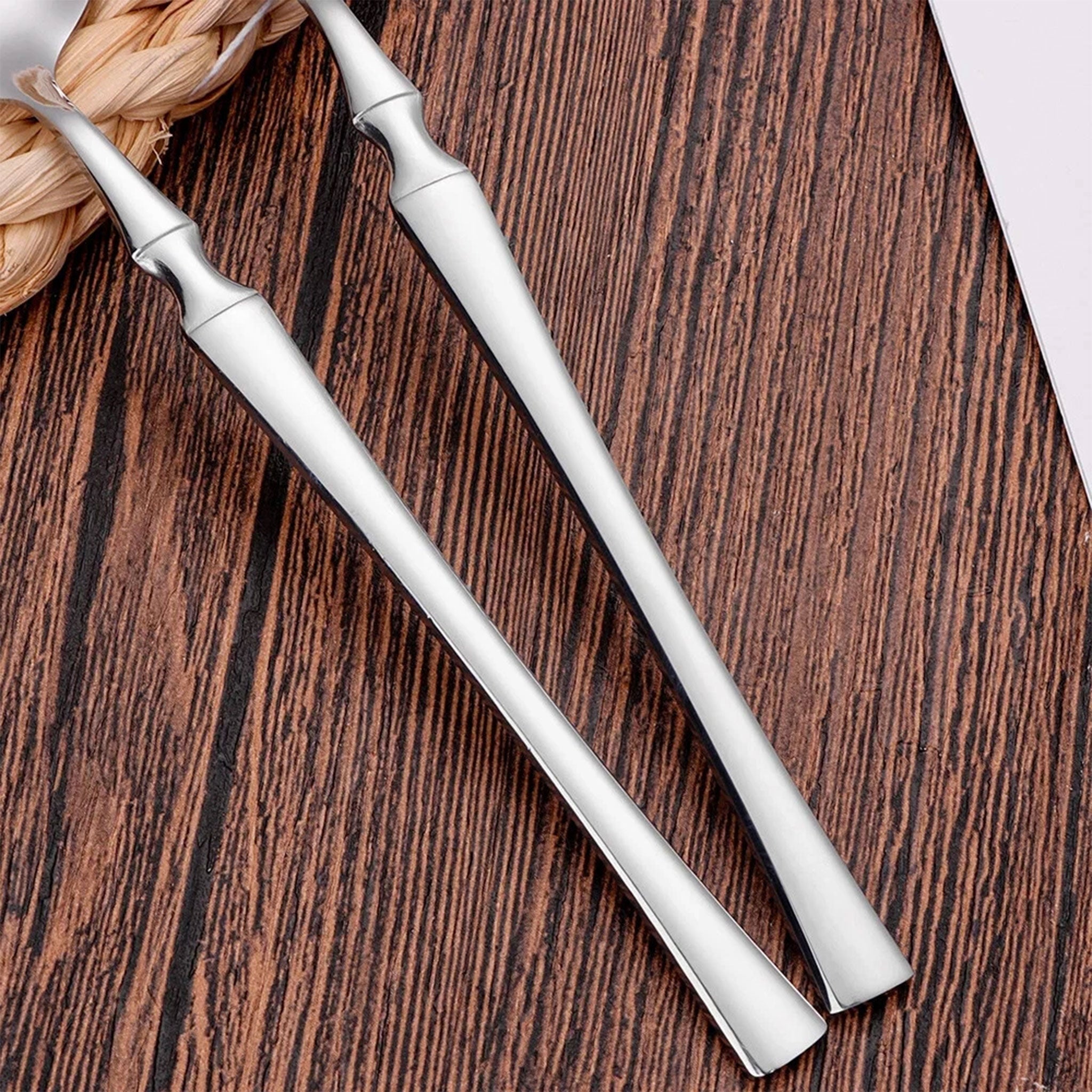 30/40/60-Piece Silver Stainless Steel Flatware Set – Knife, Fork & Spoons