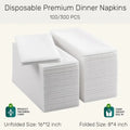 300 Pcs 16"x12" Disposable Premium Dinner Napkin Linen feel Cloth Napkin  Absorbent Guest Towel Wedding Hotel Party Reception - Wiktra